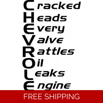 Chevy Chevrolet logo Die Cut Vinyl Decal Sticker